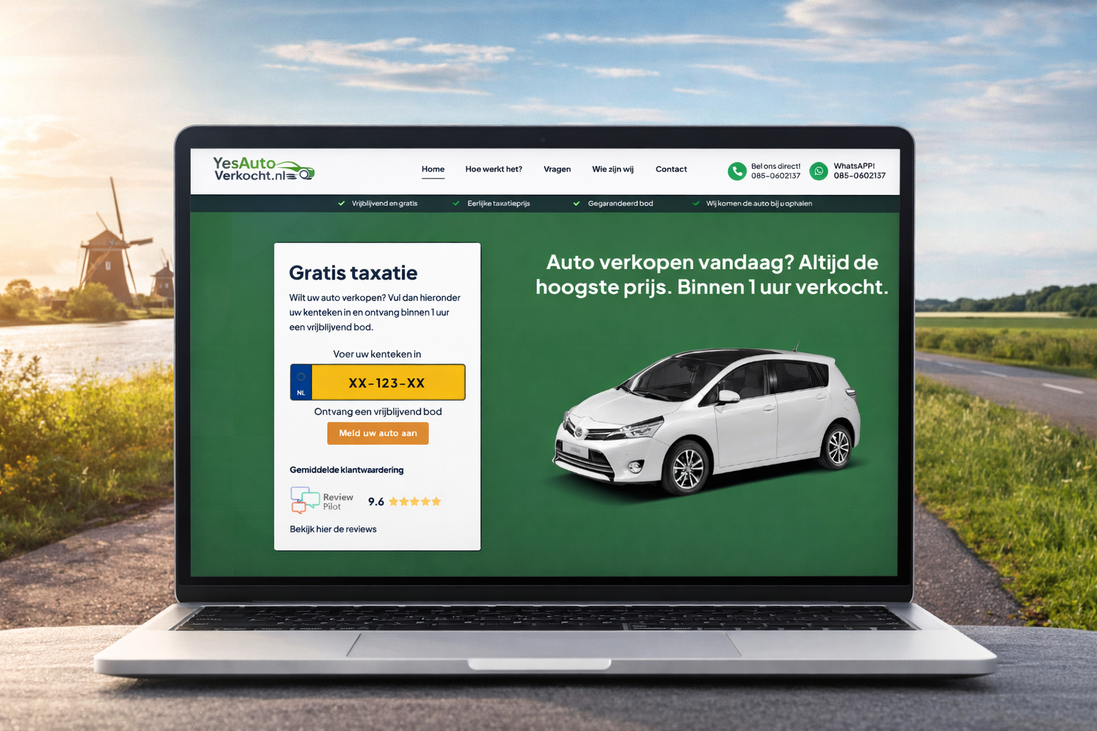 Auto verkopen met gratis taxatie via YesAutoVerkocht – ontvang binnen 1 uur een bod op je auto