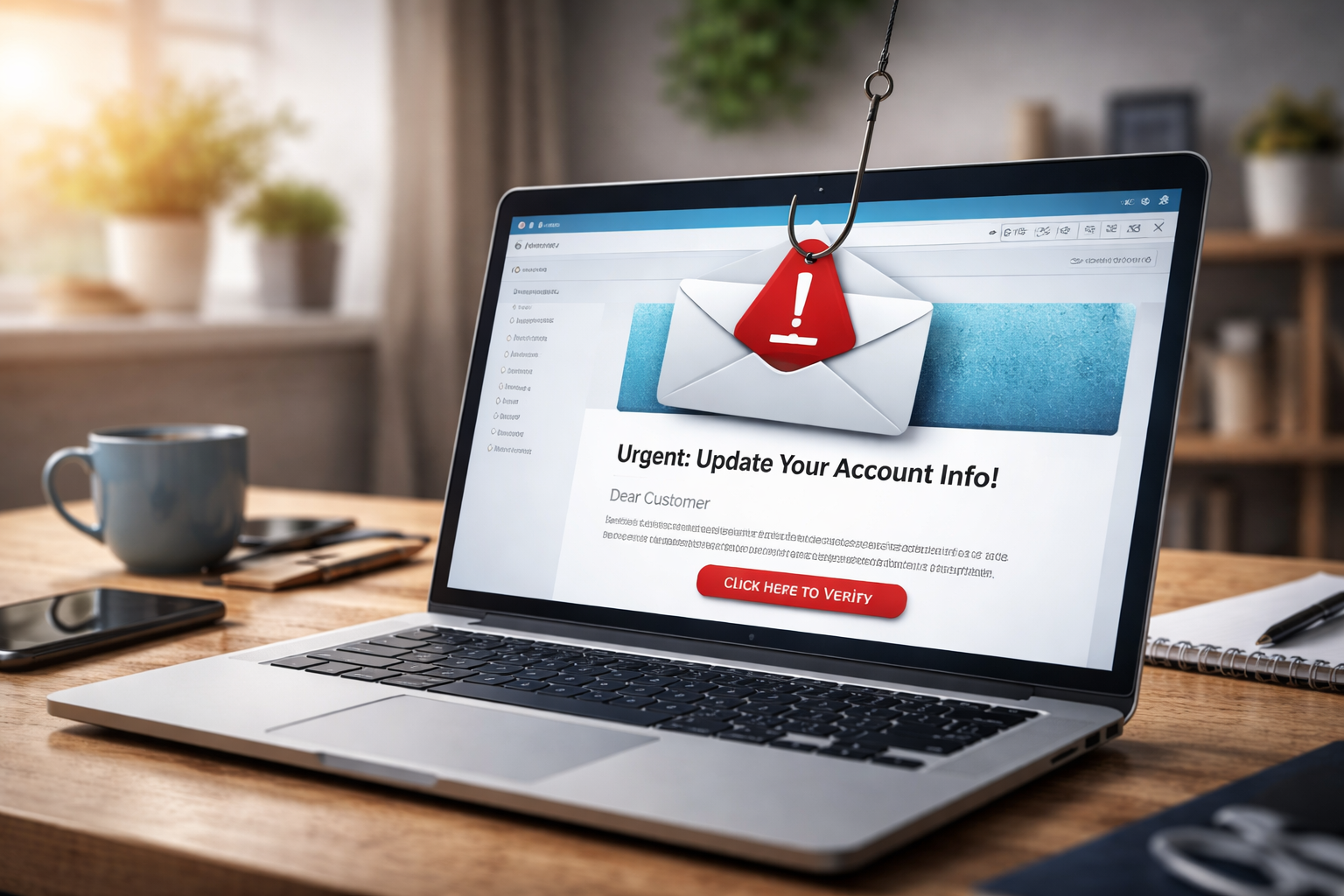 hoe herken je phishing mail - phishing mails herkennen voorbeeld email