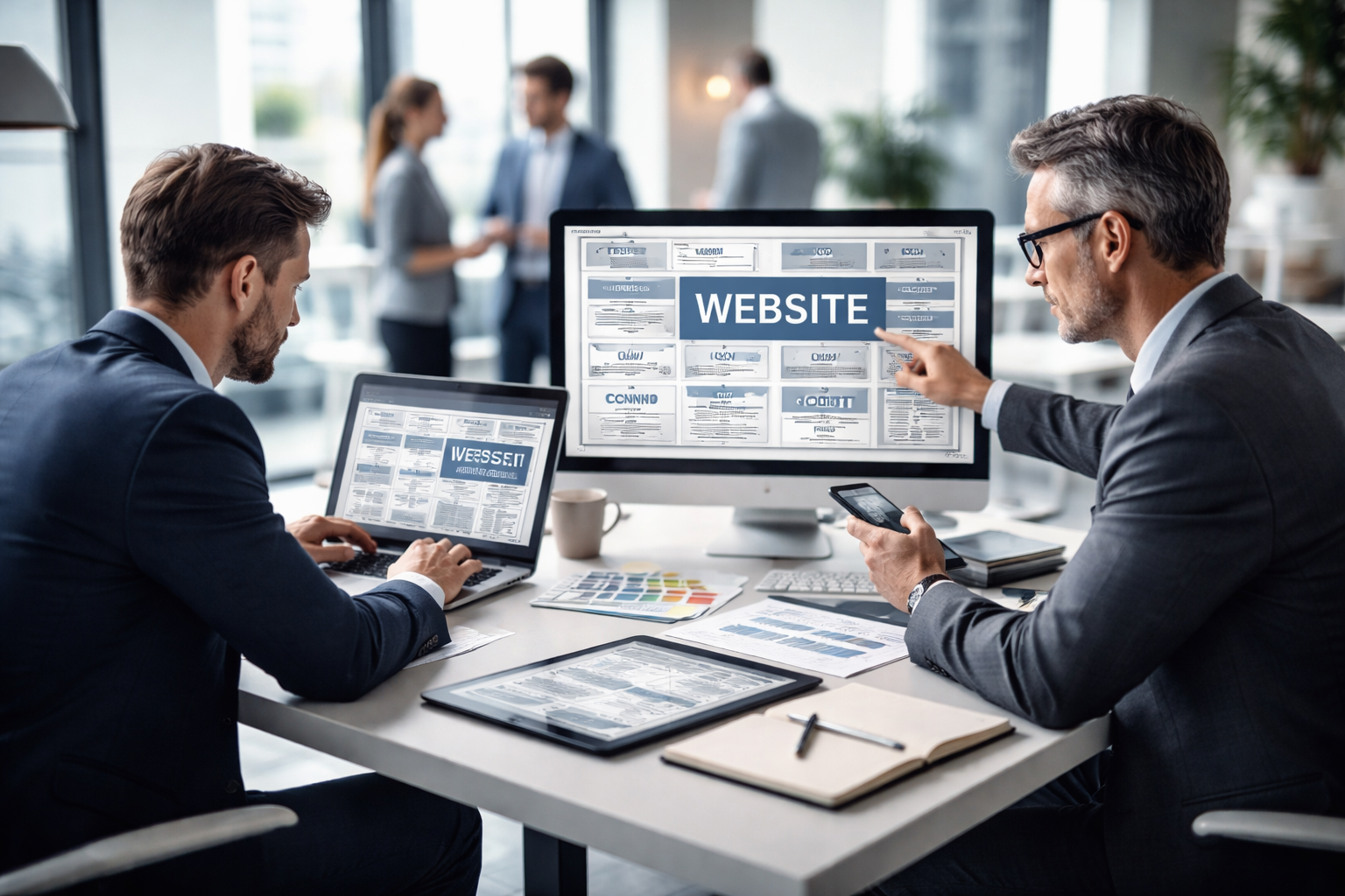 Professionele website laten maken of zelf bouwen zakelijke samenwerking kantoor