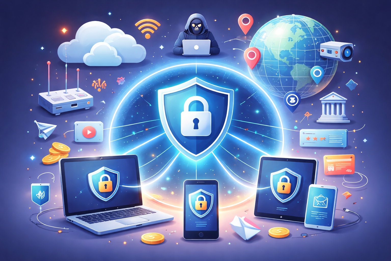 VPN uitleg voor beginners hoe werkt een VPN verbinding diagram